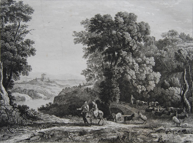 Lorraine, Poussin and Lauri etchings