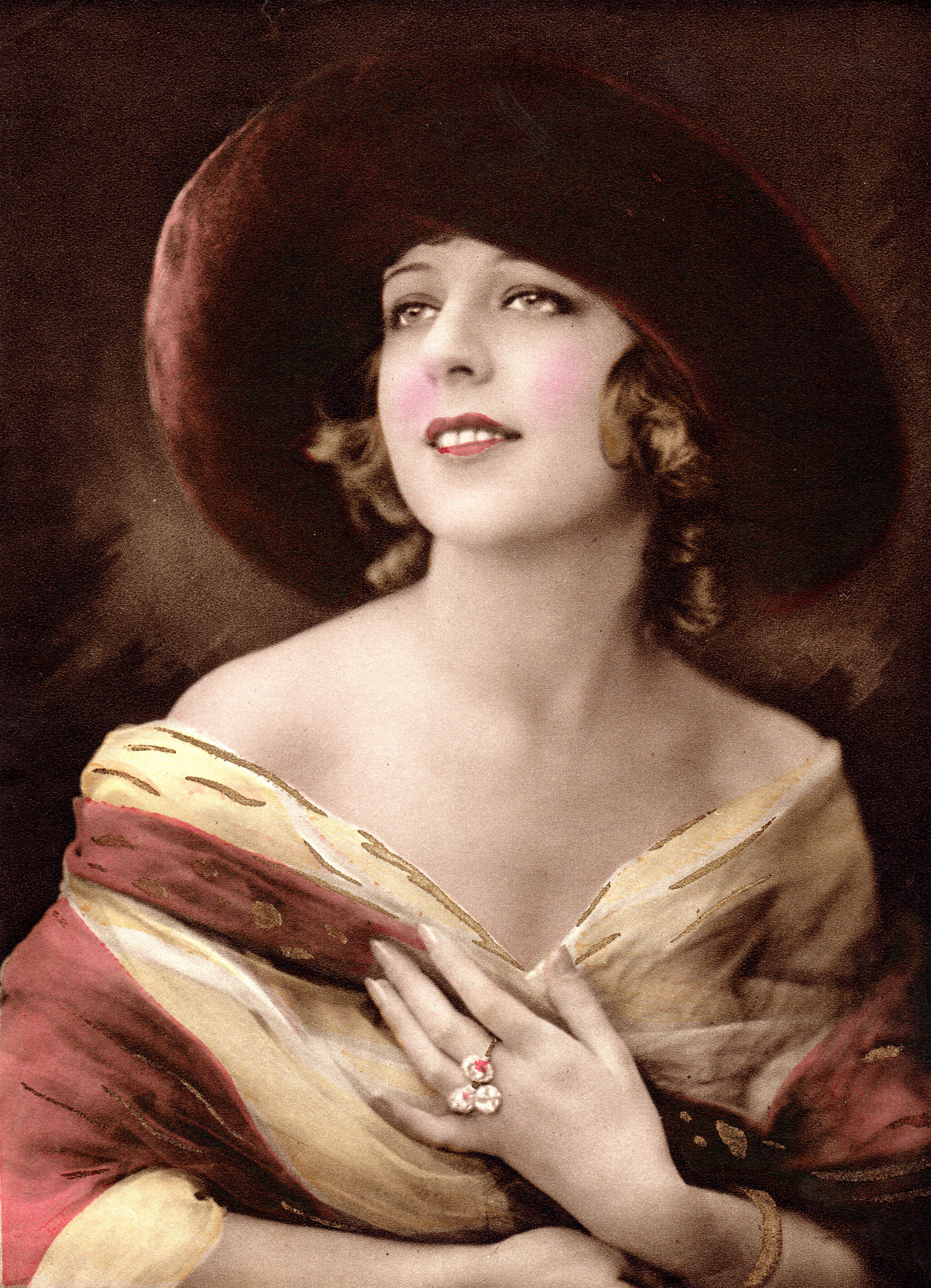 Hand-colored German photogravure portraits from the early 20th century