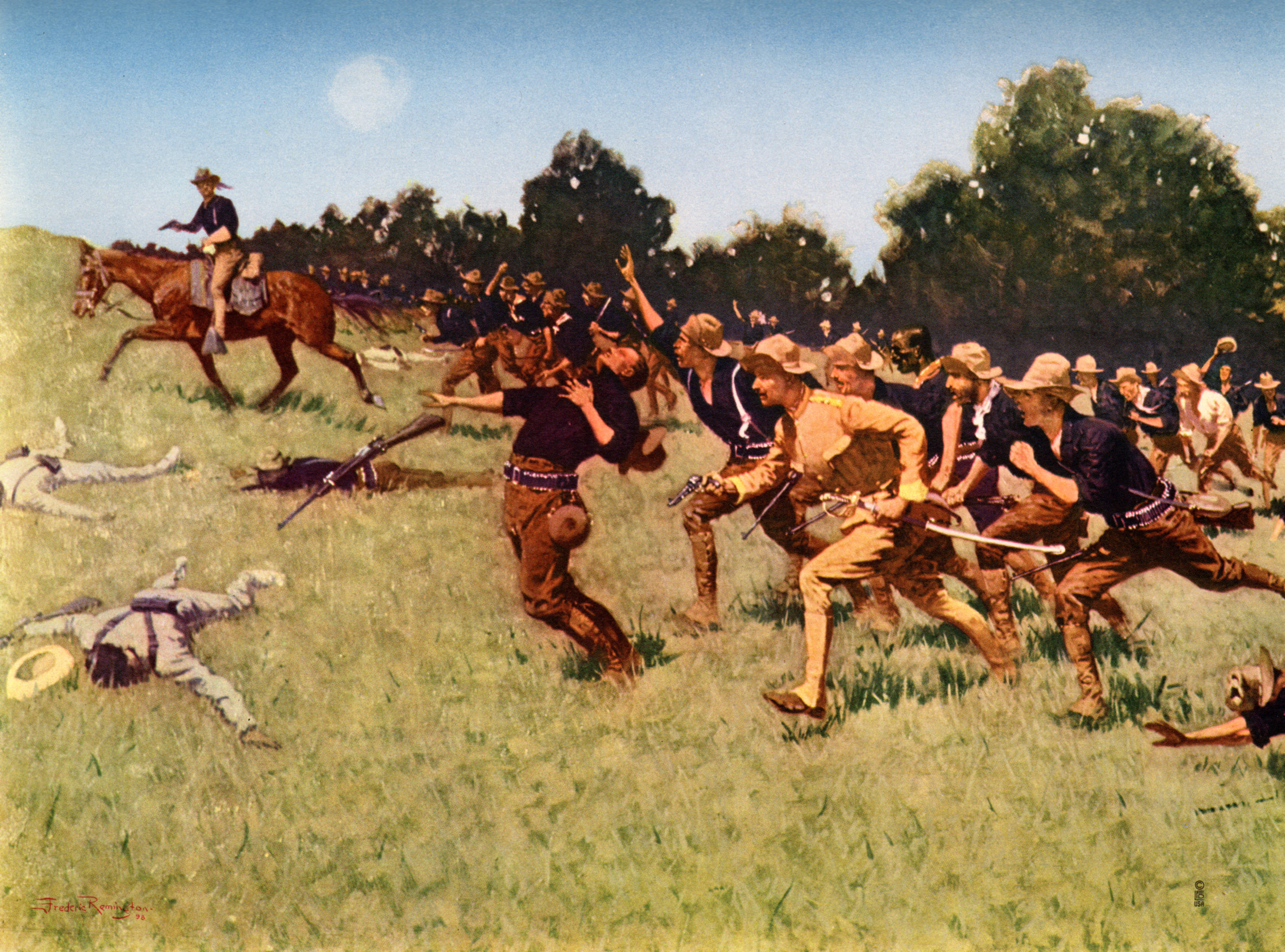 Frederic Remington prints of the Spanish American War and Western