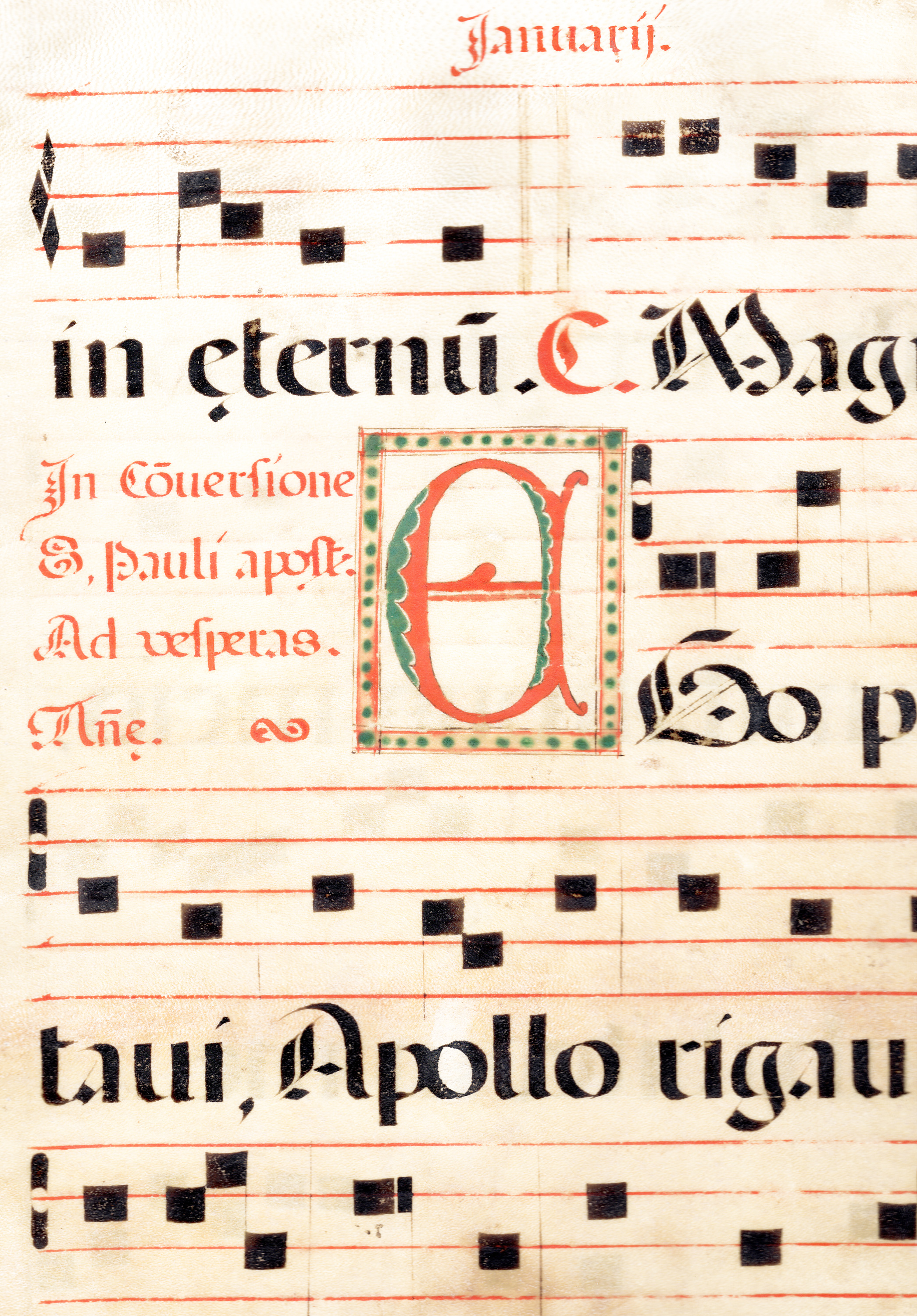 Antiphonal vellum hymnal music (1450-1549)