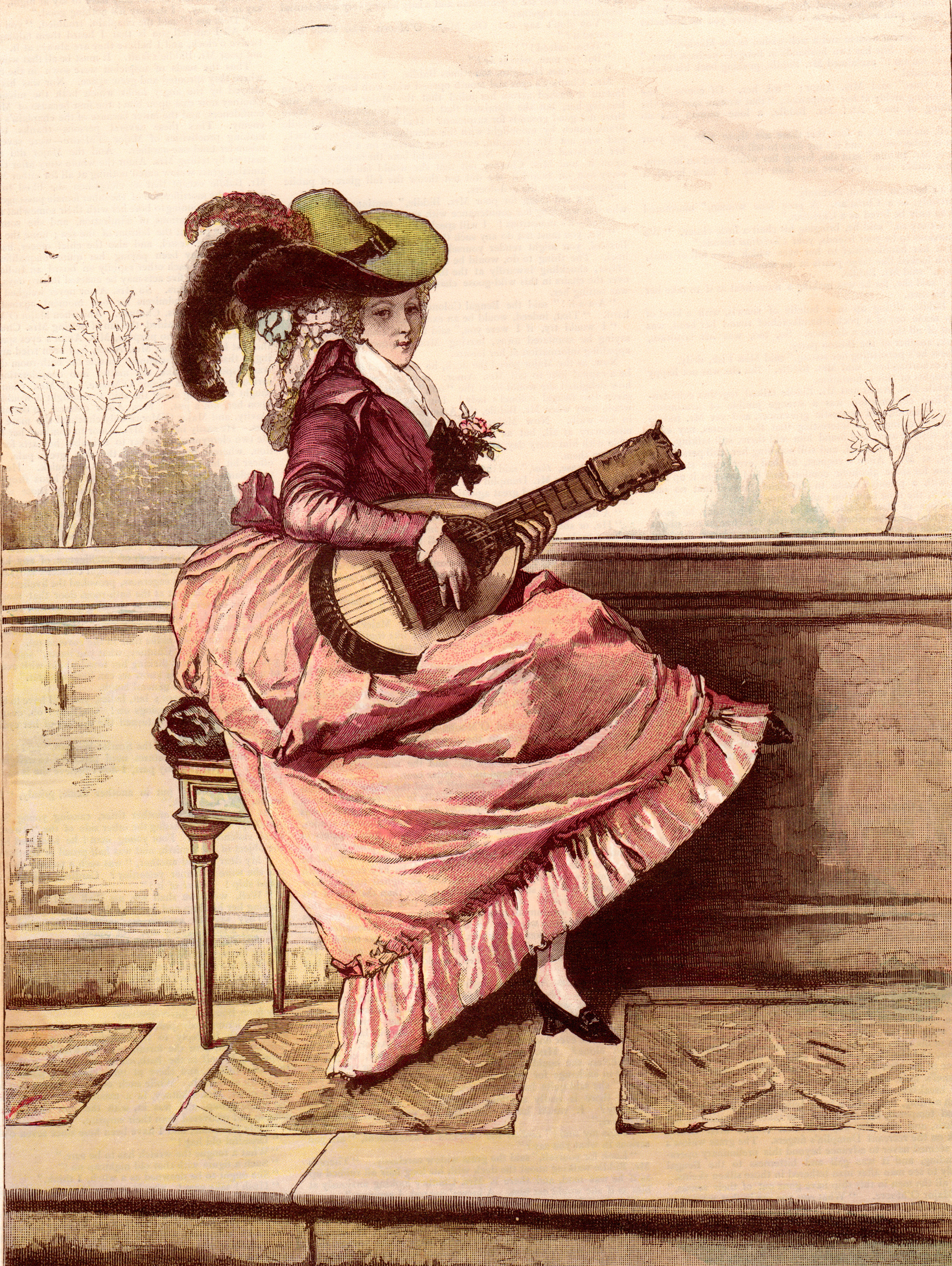 Antique prints of music-related subjects  from various, mostly 19th-century sources