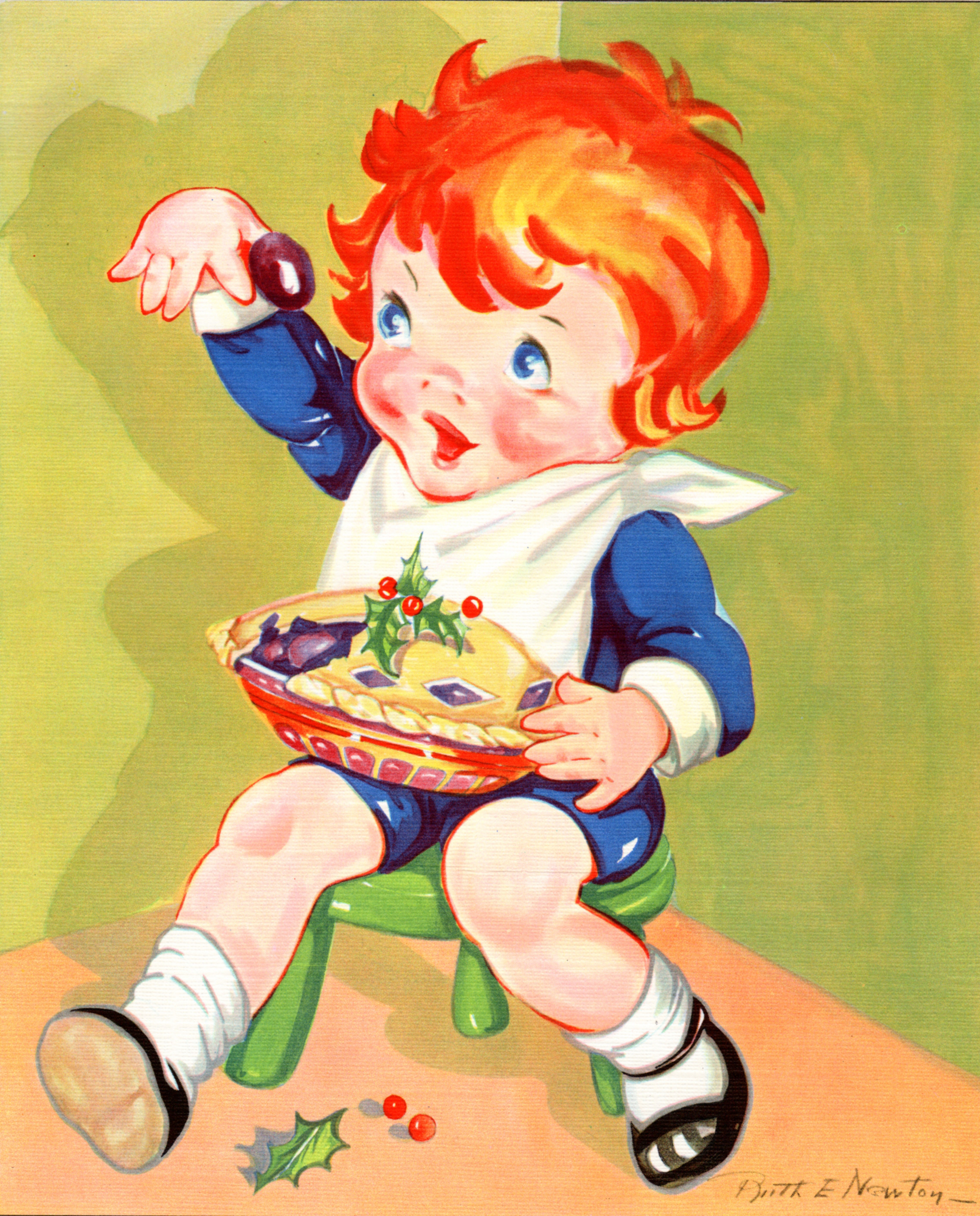 Mother Goose nursery rhymes illustrations by Ruth E. Newton (1943)