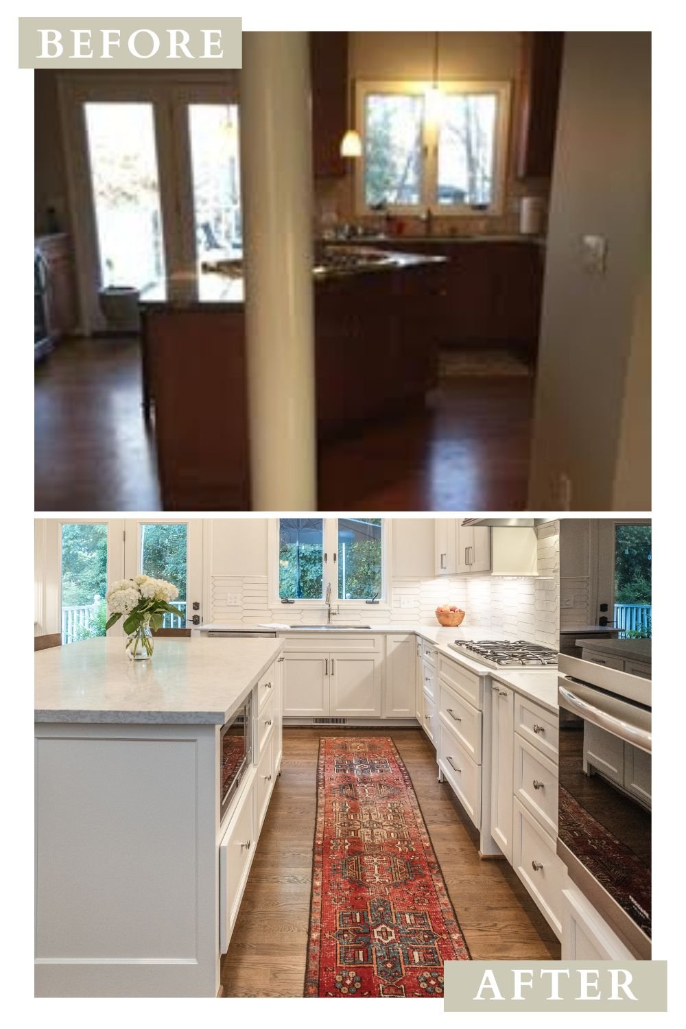 Before and After: Modern Farmhouse Kitchen Island