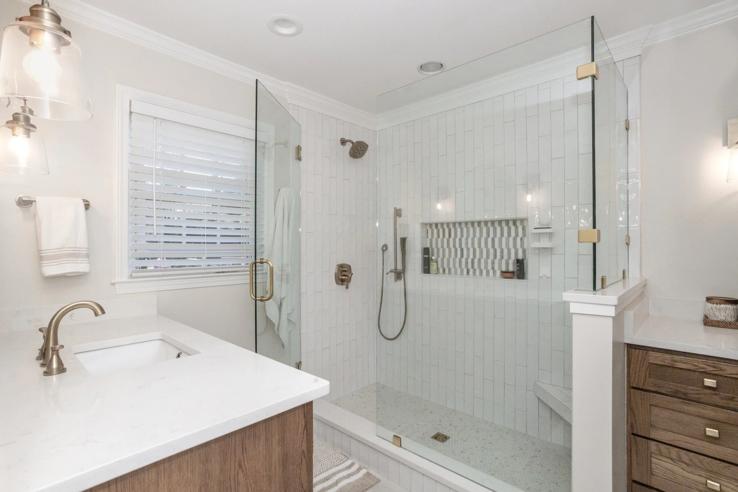 Neutral & Natural Bathroom Remodel | Greenville, SC — Ashmore Builders Inc