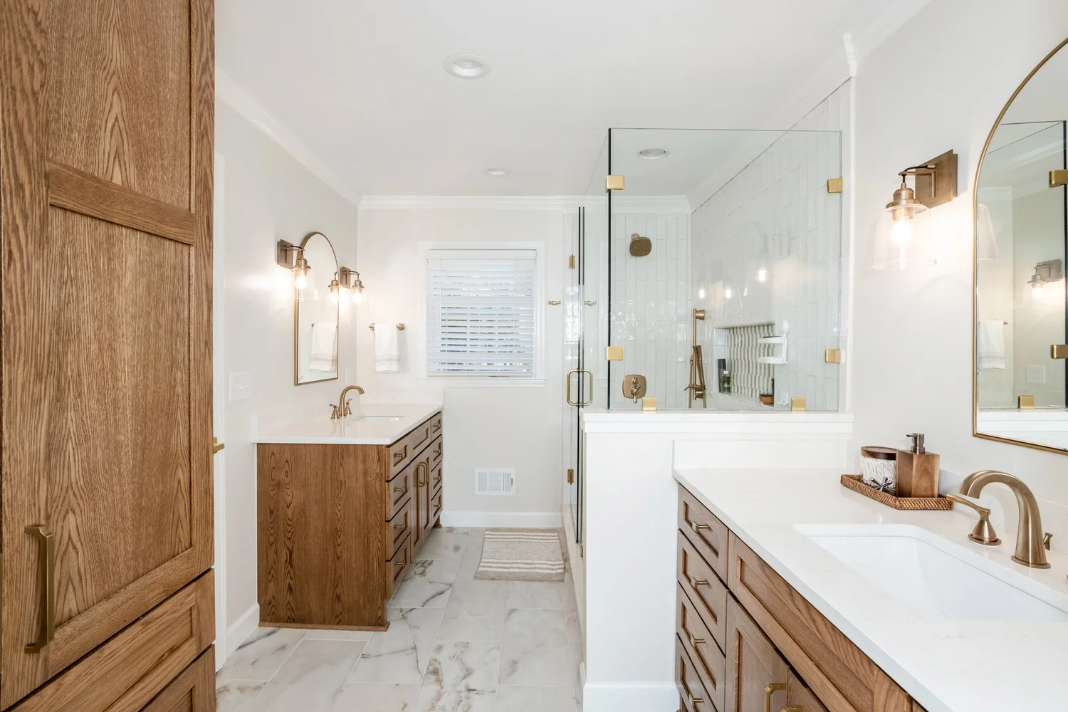 Neutral & Natural Bathroom Remodel | Greenville, SC — Ashmore Builders Inc