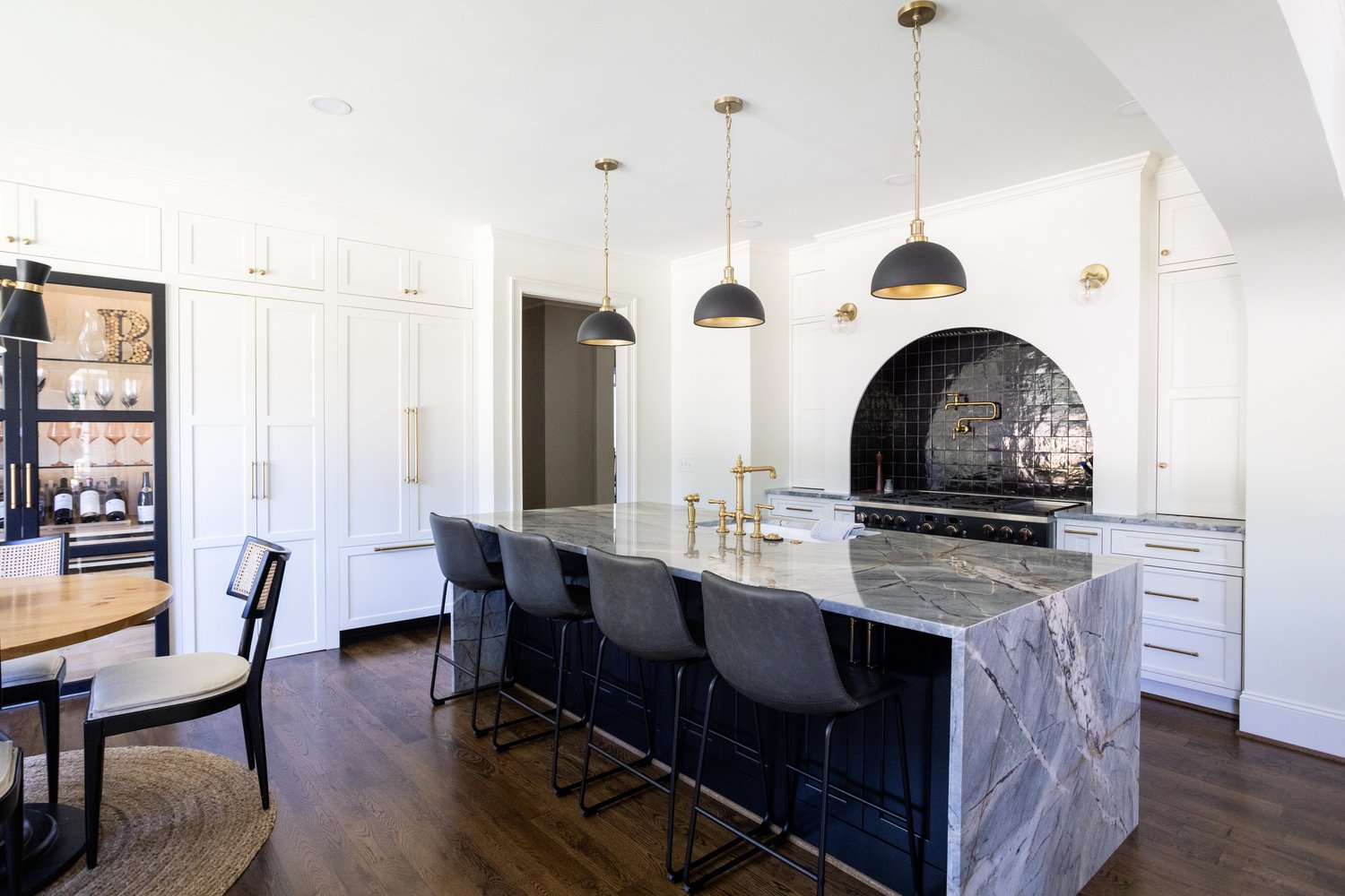 Black and White Modern Kitchen | Simpsonville, SC — Ashmore Builders Inc