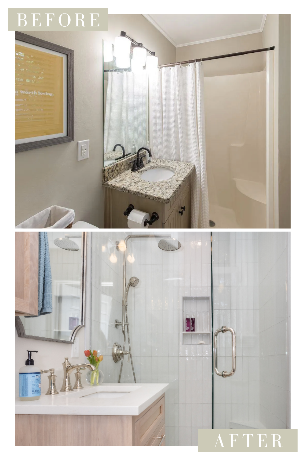  Organic modern primary bath remodel before and after 