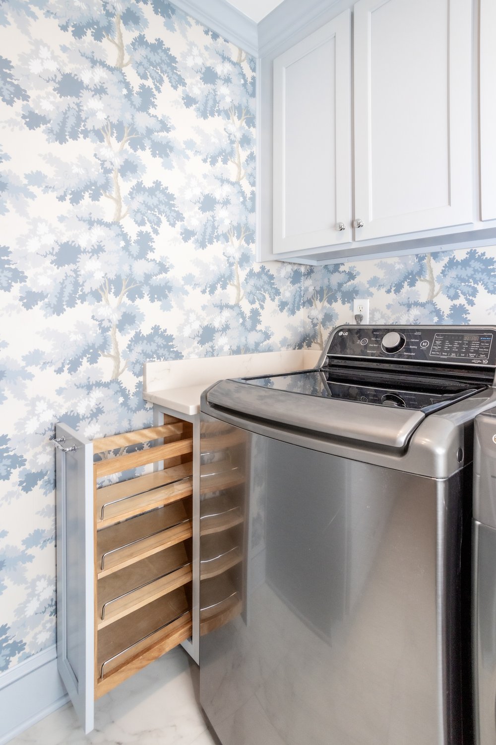 Choosing Wallpaper Over Paint | Laundry Room Design