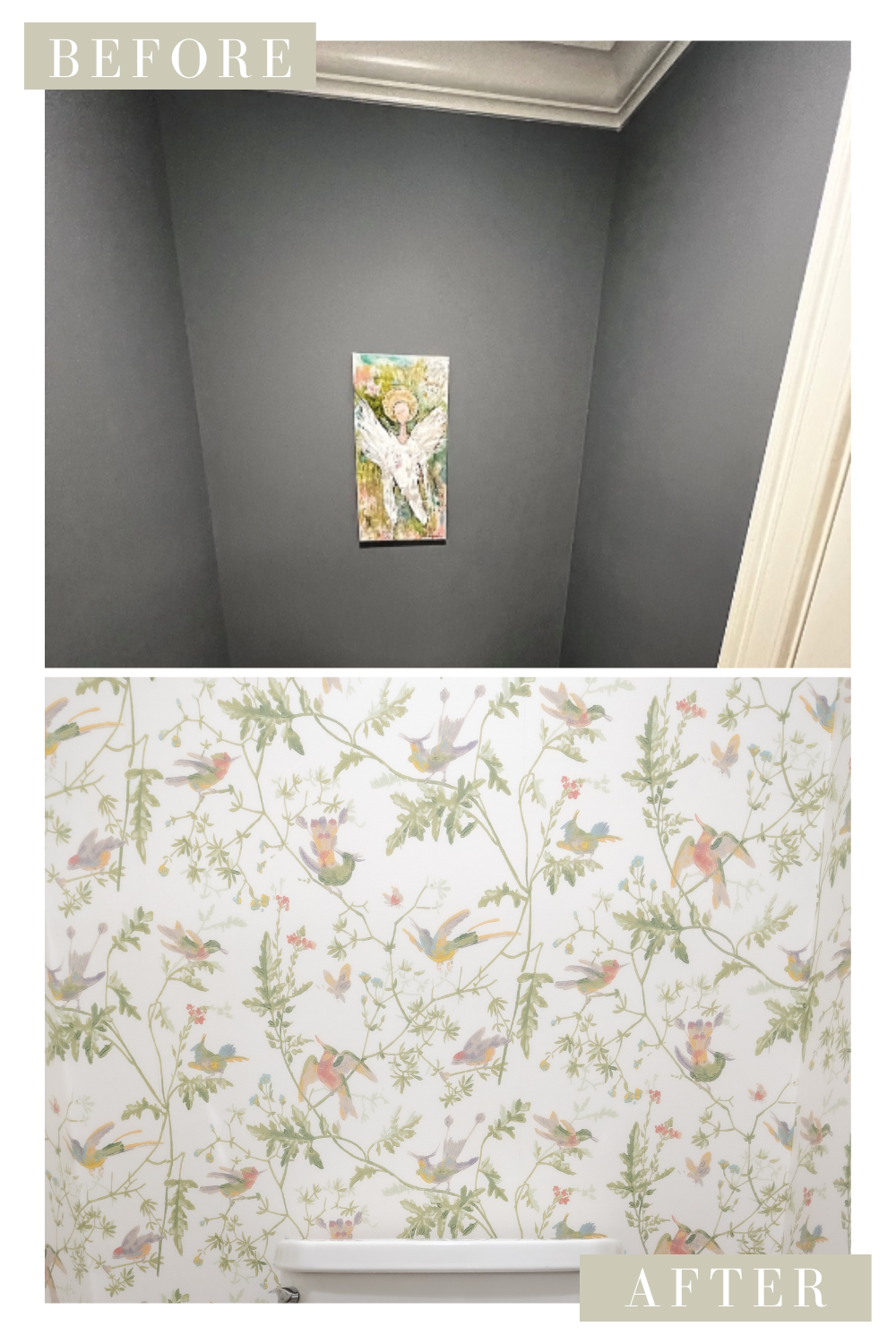 Powder Bathroom Before and After