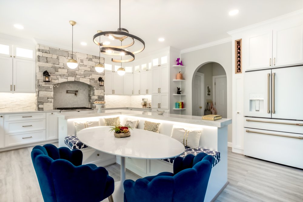 Island Design with Banquette Seating