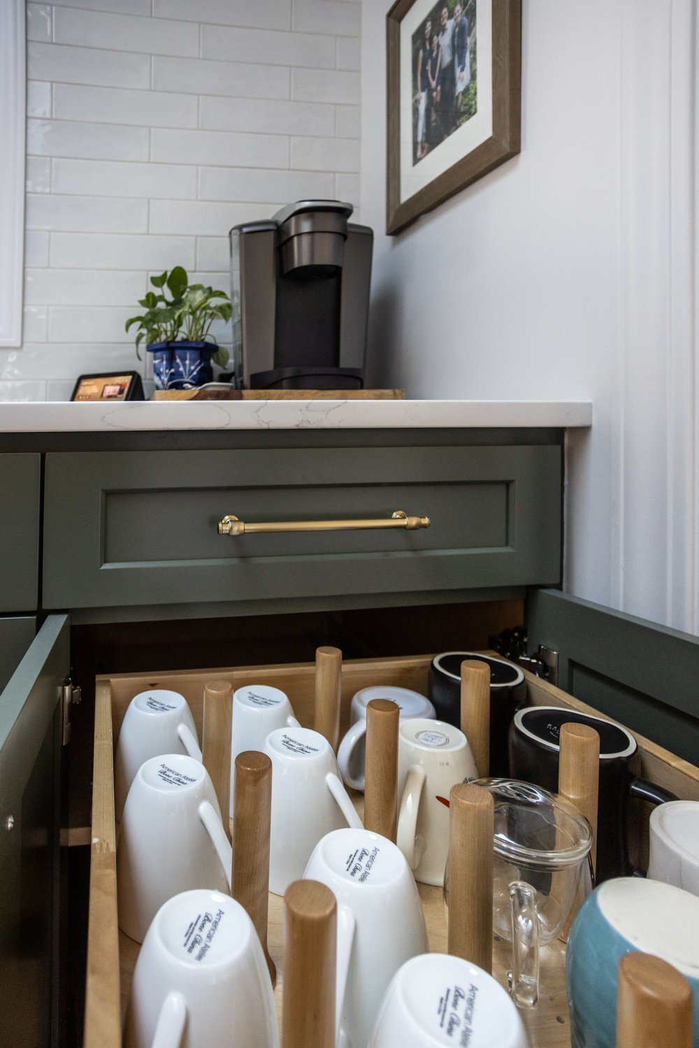 Chef's Kitchen Design: Coffee Bar Storage