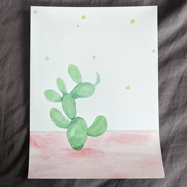 Paintings for Bebe 🥰😍 #cacti #paintings #nurserydecor #art #watercolor #artistmom #plants #artwork #babyroom