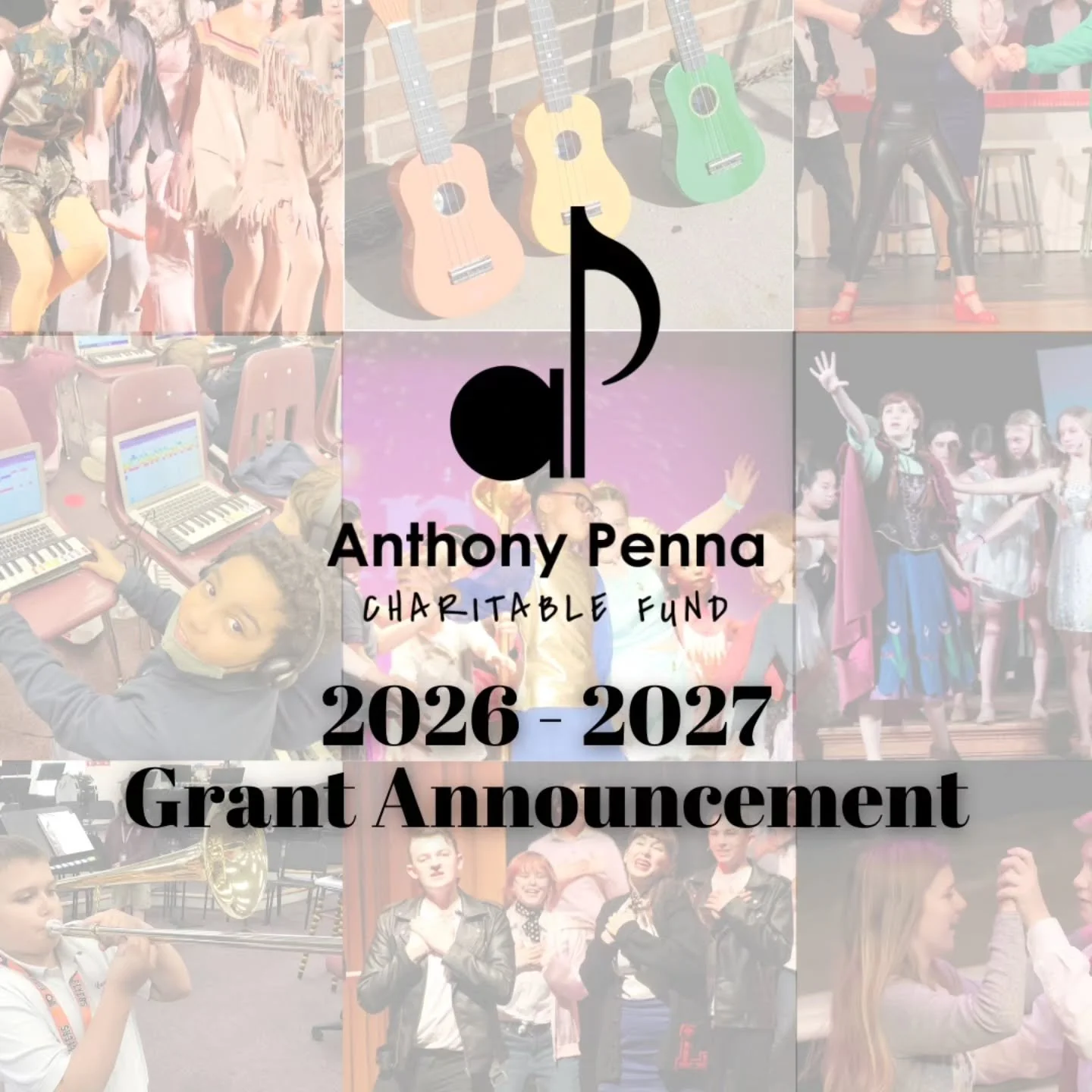 Congratulations to the 2026-2027 Anthony Penna Charitable Fund Grant Recipients! Because of your generosity and partnership, a record $80,000 is being invested in our region&rsquo;s young performing artists this school year! To learn more about the e
