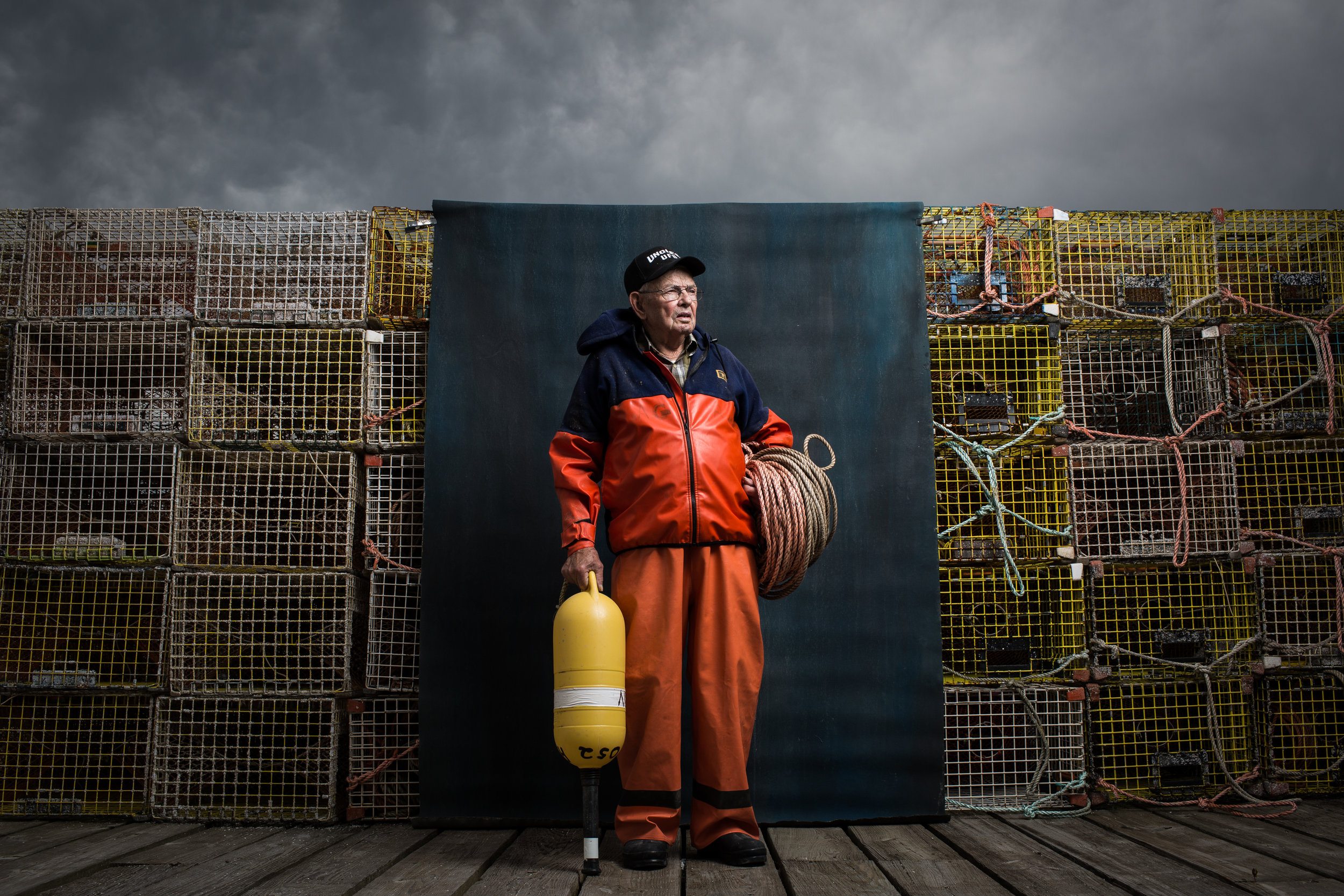  Andy Gove, an 88-year-old lobsterman from Stonington, Maine. Still actively out setting traps, Gove got his first lobster license in 1937. Gove has been working in the same harbor since he was a boy and his vast knowledge of the water and the region