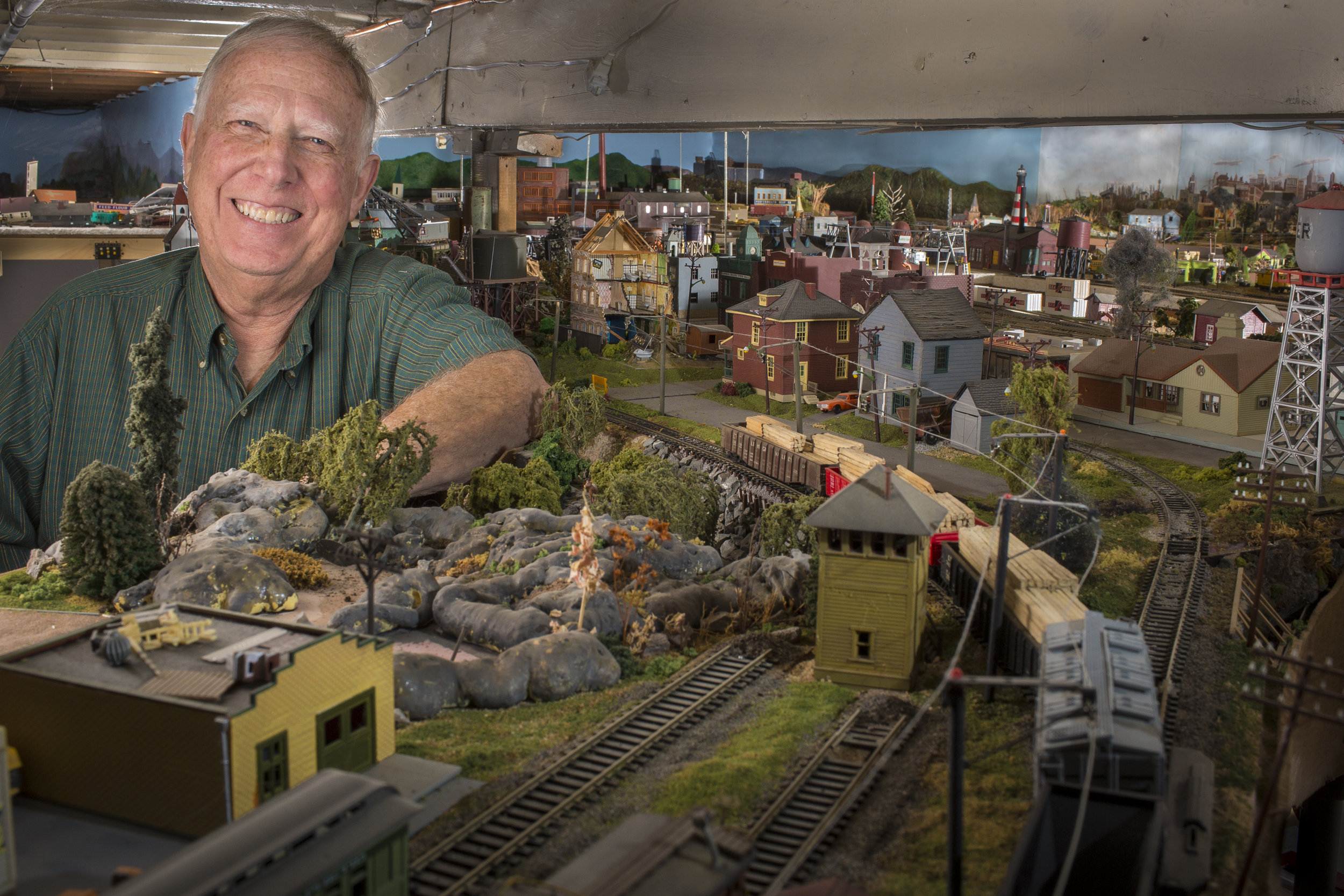  Harley Watts, 73, of Glenburn, Maine has been interested in trains from a young age. With his father working for the Santa Fe Railroad in Iowa, Watts and his brother spent many hours at the train station with their dad, hoping to spot the smoke of t