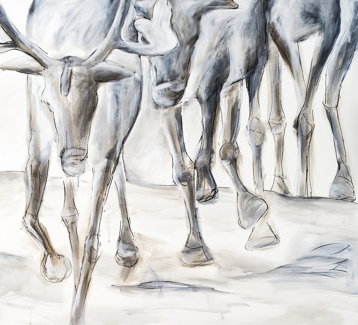 A LOT OF LEGS - acrylic on canvas 40"x44"