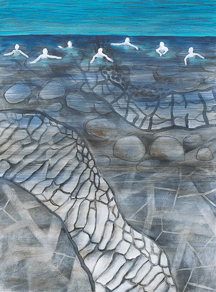 TREADING WATER - Acrylic on Canvas 32"x24"