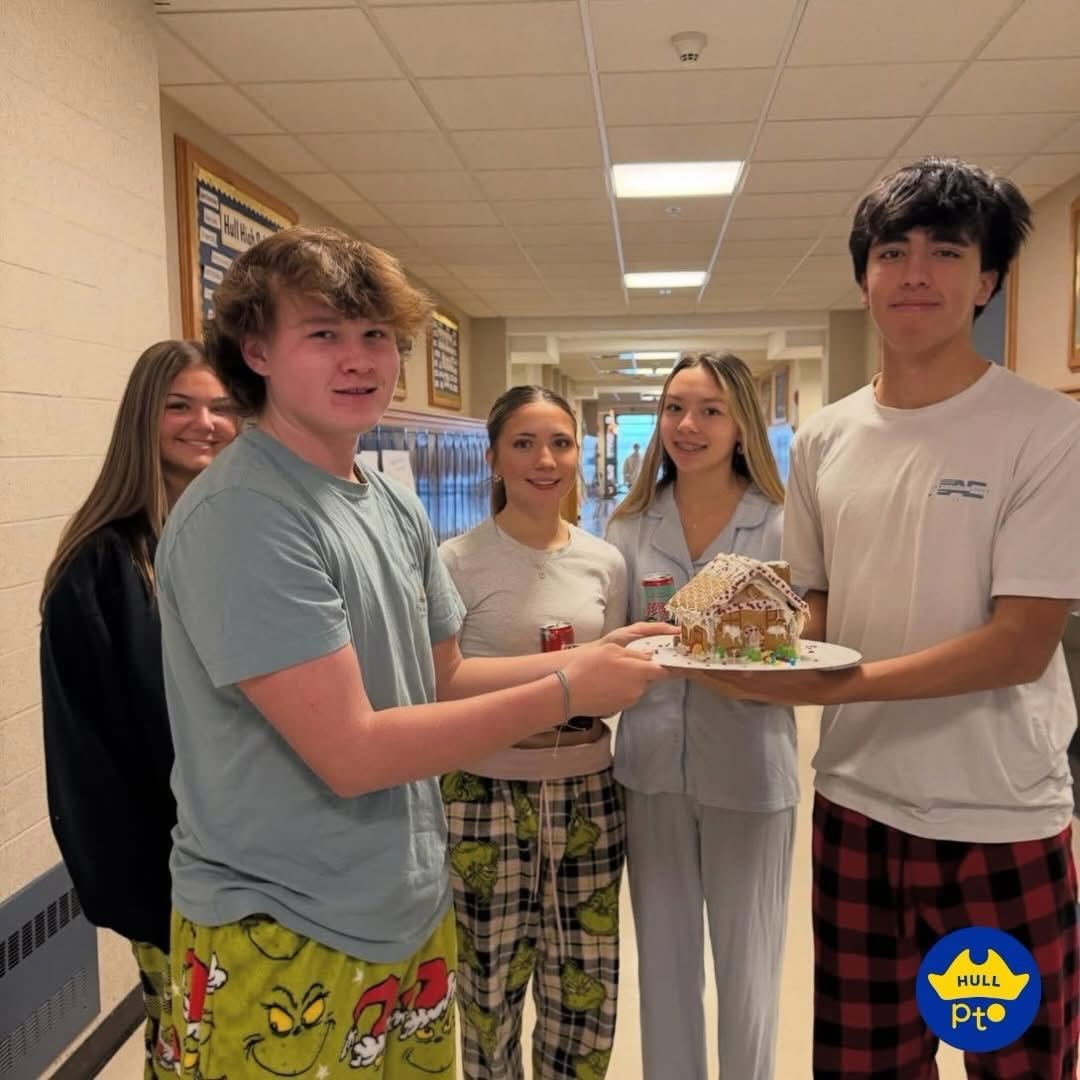 The PTO was excited to fund gingerbread house kits for a school-wide contest (grades 8-12) at Hull High. 

More than just fun, building gingerbread houses helps students practice creativity, teamwork, planning, and problem-solving (plus a little engi