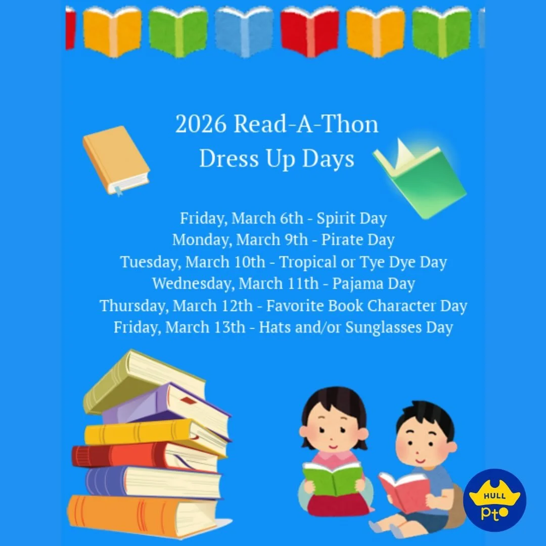 📚 The 2026 Read-A-Thon Starts Today! 📚

The Read-A-Thon officially kicks off today at 3:00 pm, and we&rsquo;re starting the fun with a School Spirit Day! 💙💛

Read-A-Thon Dress Up Days:
📖 Friday, March 6: Spirit Day
🏴&zwj;☠️ Monday, March 9: Pir
