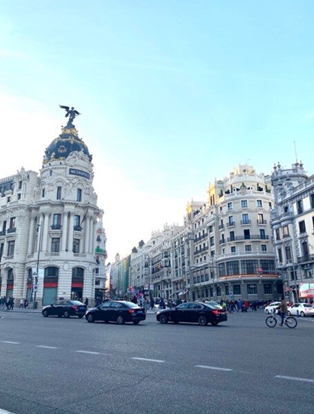 Gran Via in Madrid, Spain 