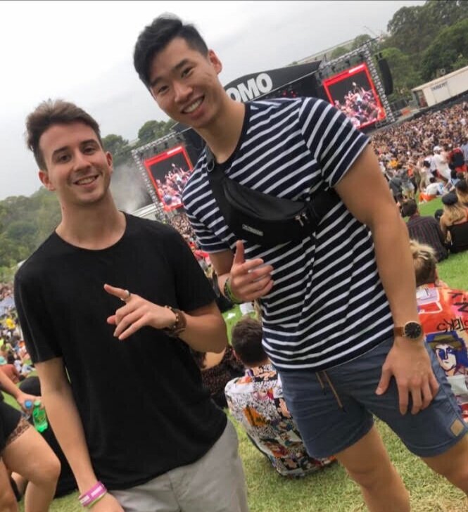 Justin Weatherly and Angelo Mok at FOMO Festival 