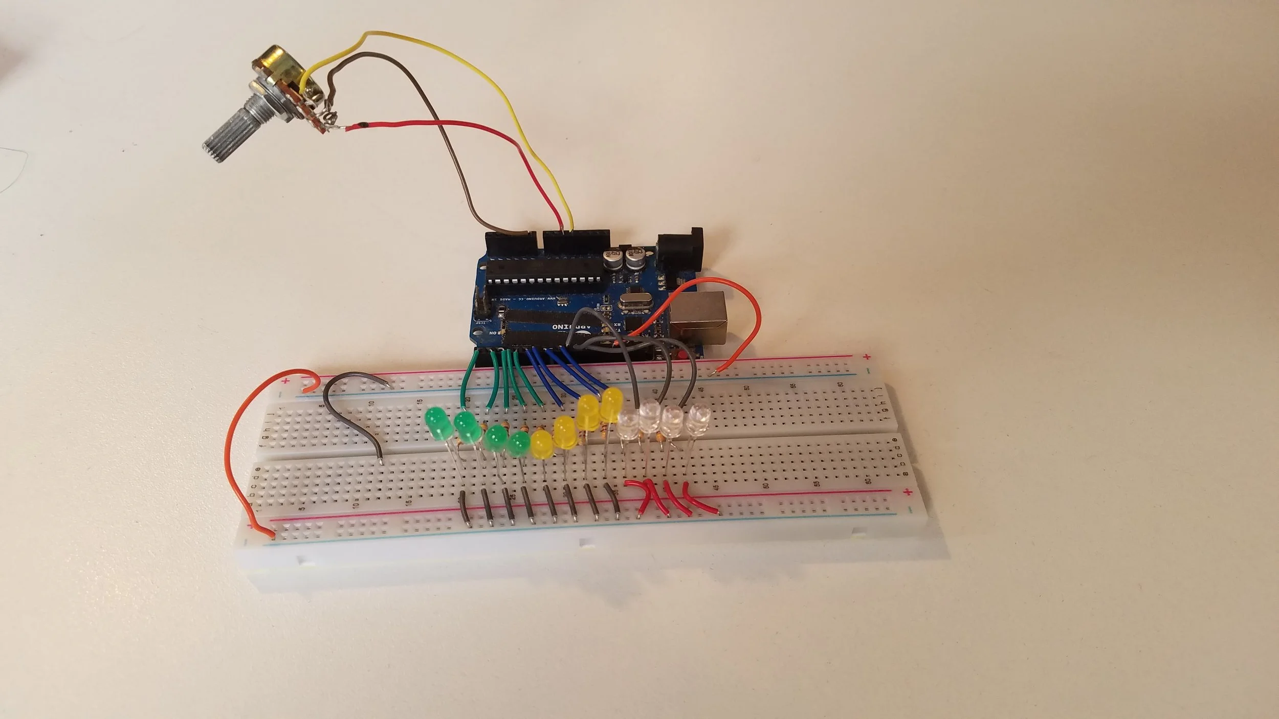 Figure 2. Photo of the fully wired circuit.