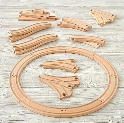 Wooden train track example