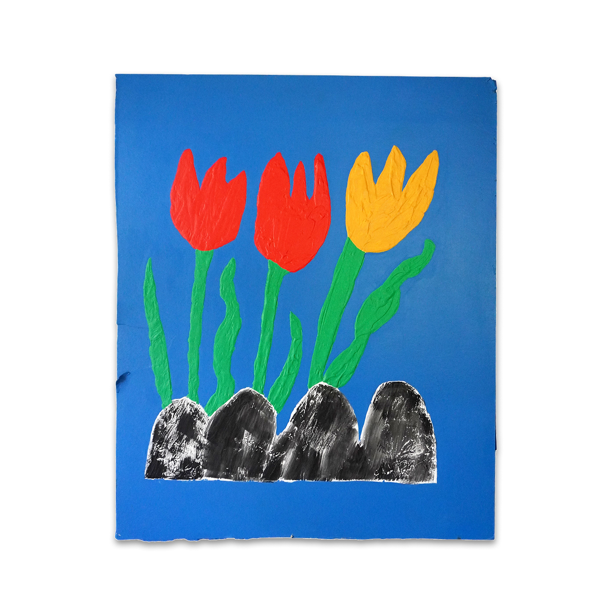 'Sidewalk Tulips' 3D Painting