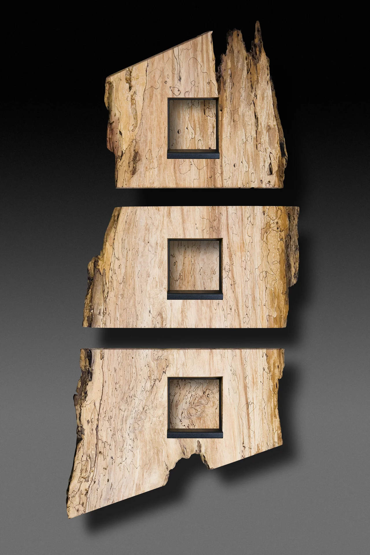 “Triple Spalted” 7 foot wall eco-sculpture