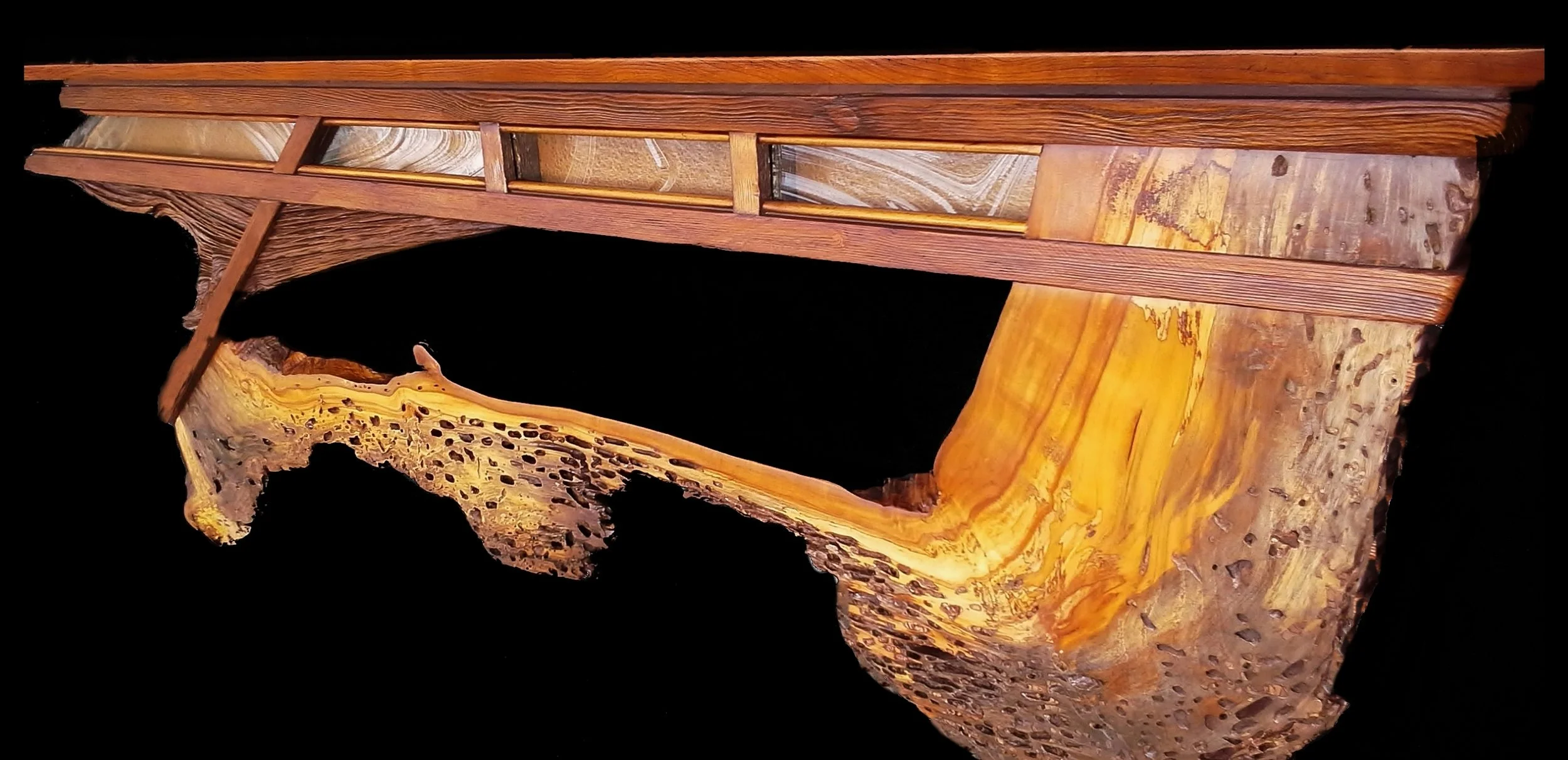 "Cherry Mantel II" Headboard/mantel/shelf eco-sculpture