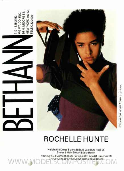 Rochelle Hunt, Bethann Mgmt. Comp Card