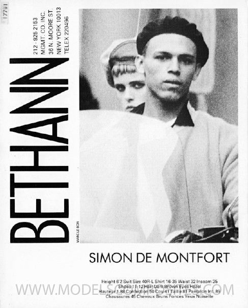 Simon De Montfort, Bethann Mgmt. Comp Card