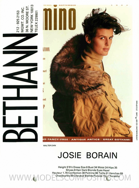 Josie Borain, Bethann Mgmt. Comp Card