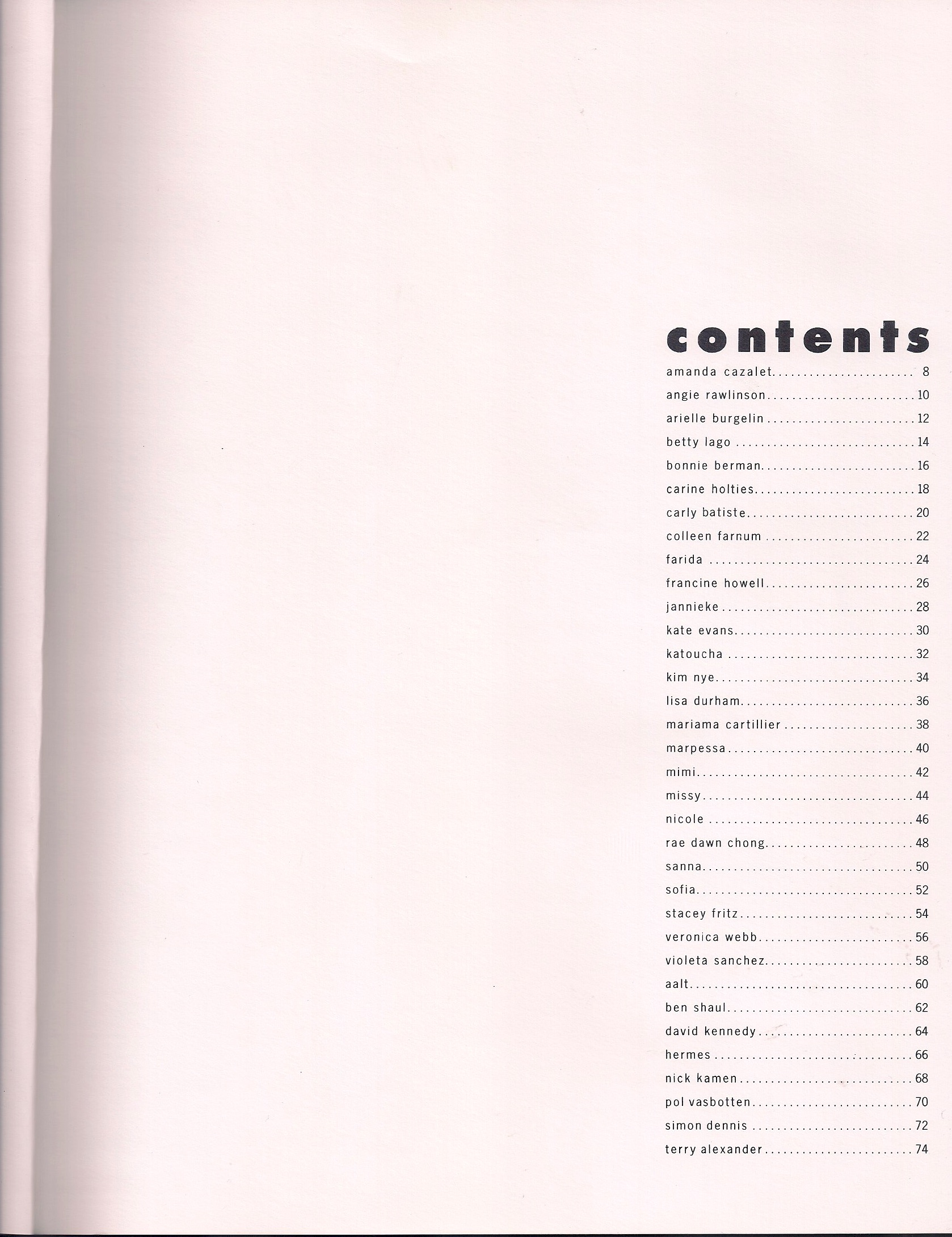 Bethann Mgmt. Agency Book, 1986