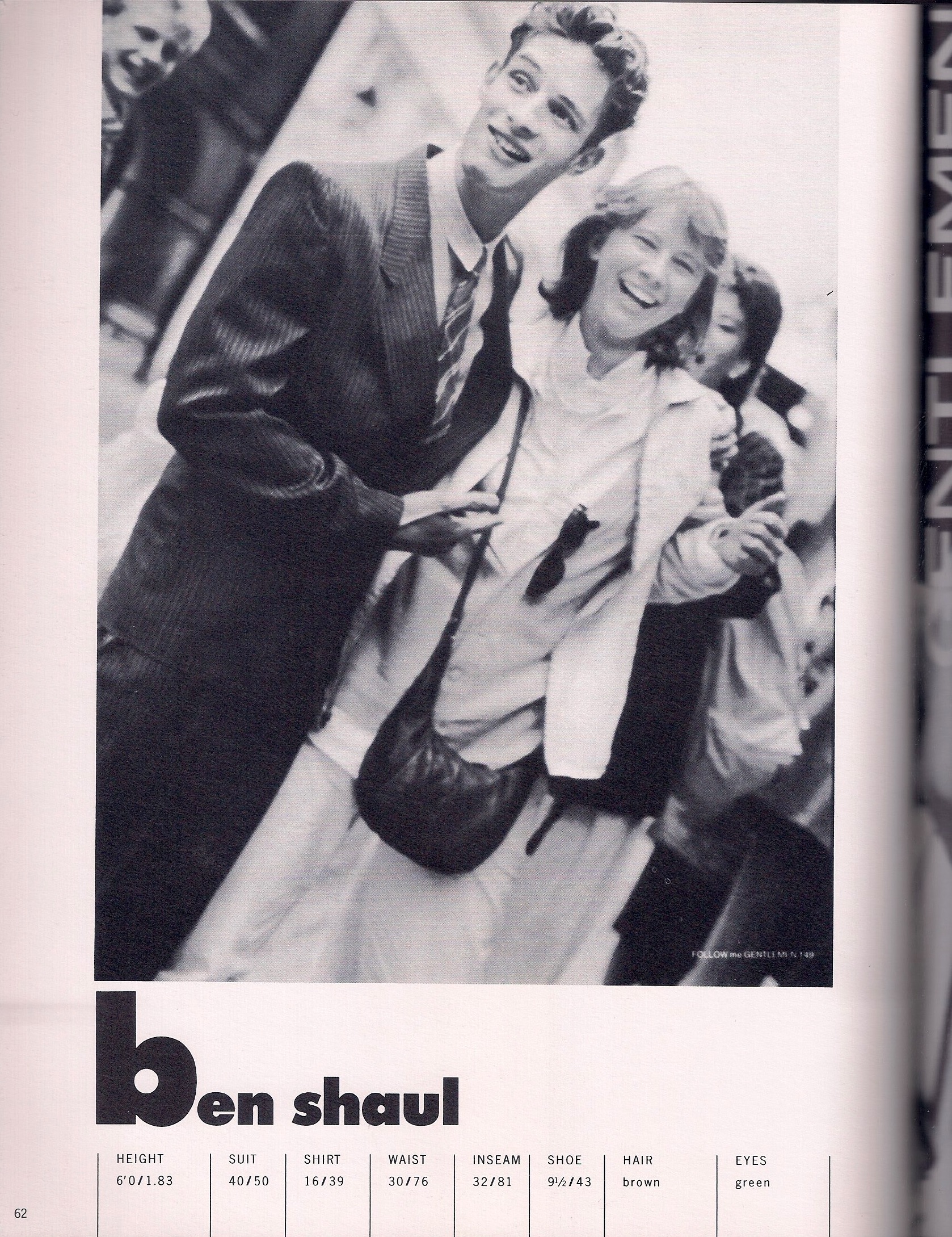 Ben Shaul, Bethann Mgmt. Agency Book, 1986