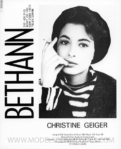 Christine Geiger, Bethann Mgmt. Comp Card