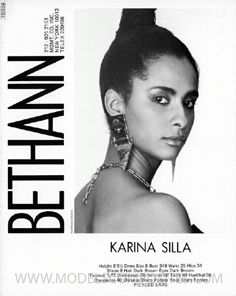 Karina Silla, Bethann Mgmt. Comp Card