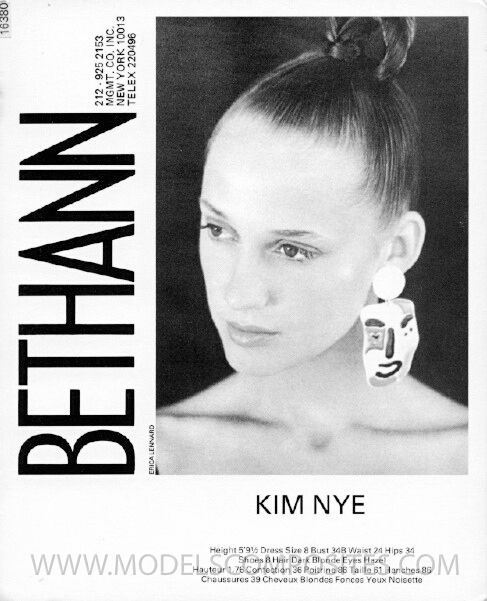 Kim Nye, Bethann Mgmt. Comp Card