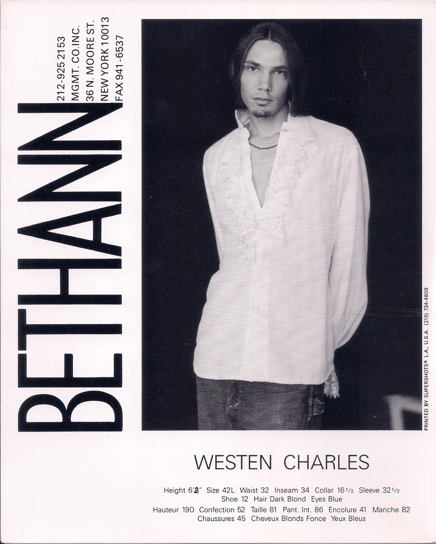 Westen Charles, Bethann Mgmt. Comp Card