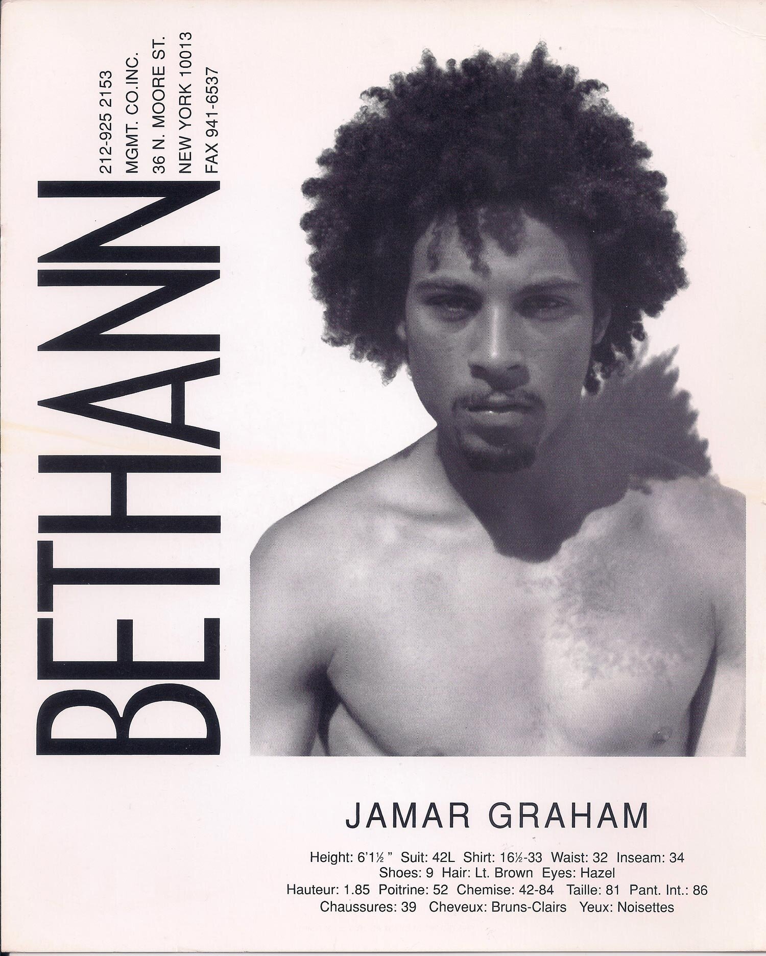 Jamar Graham, Bethann Mgmt. Comp Card