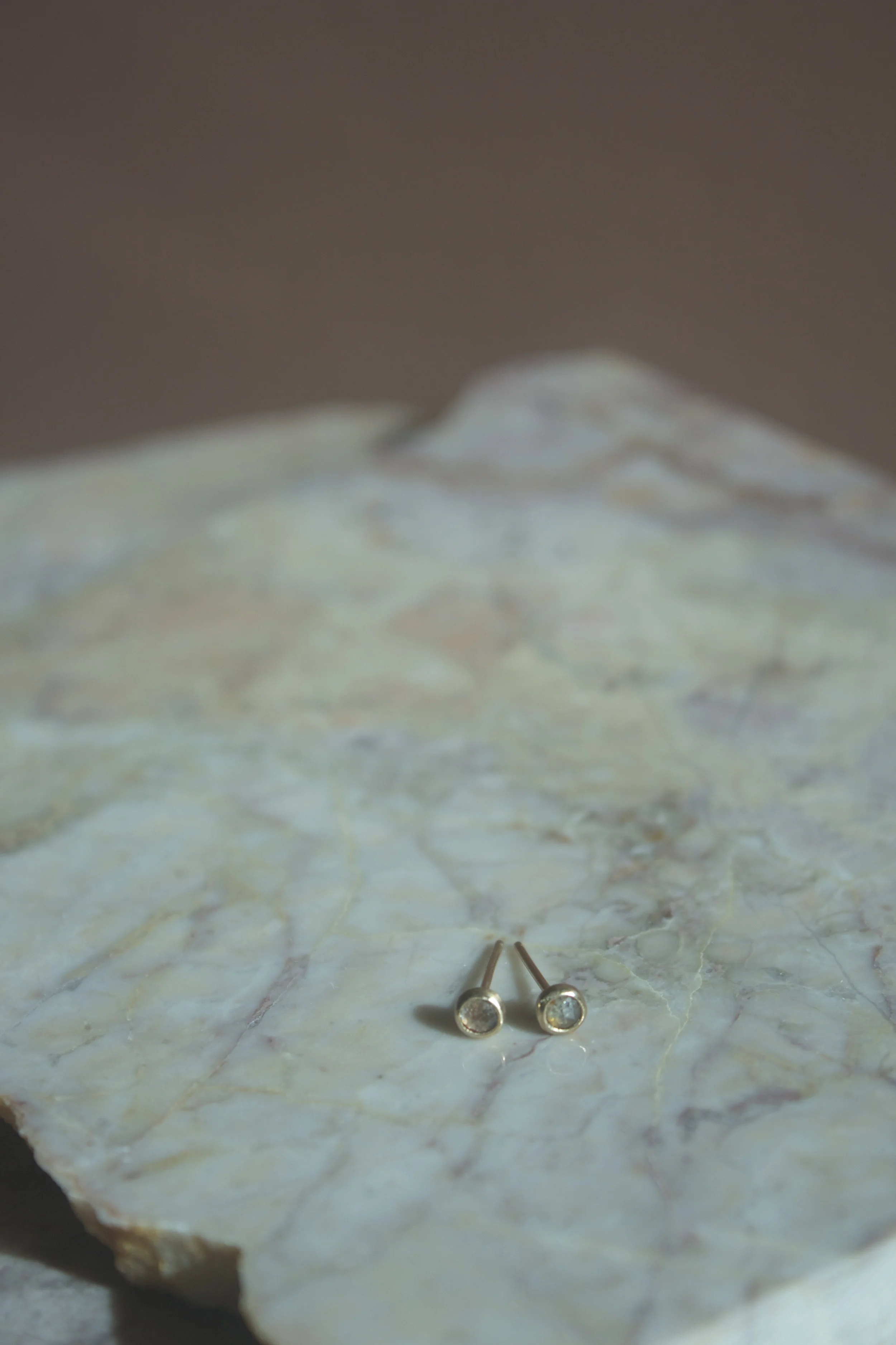 Peachy Diamond Earrings