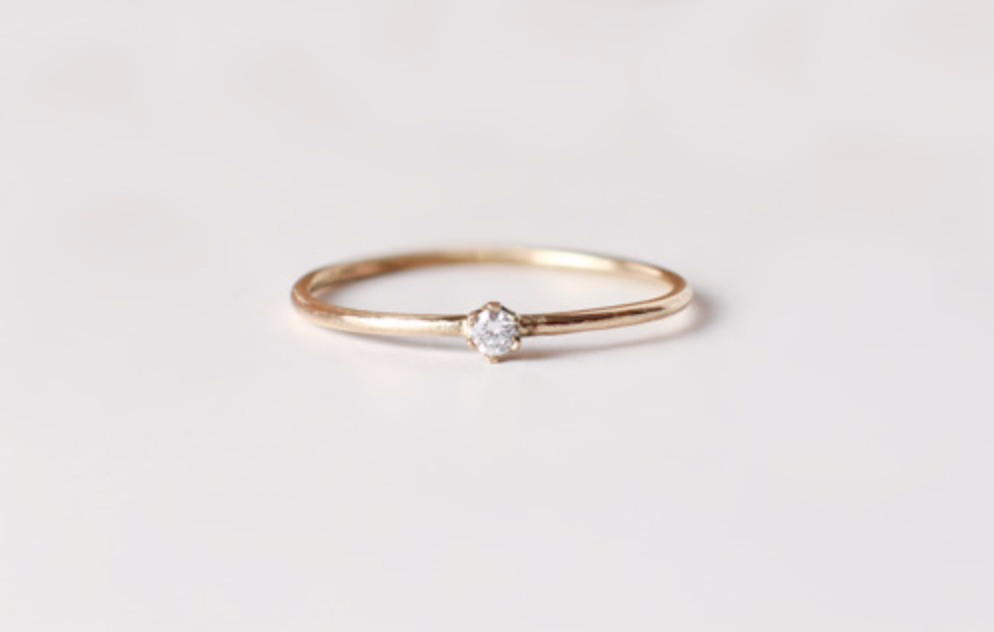 Tiny Diamond Ring