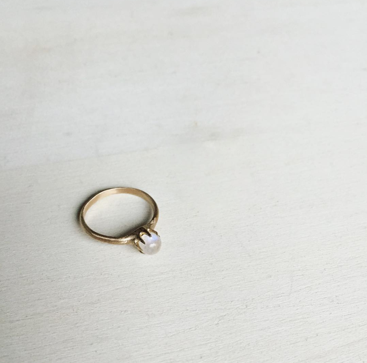 Moonstone Prong Ring