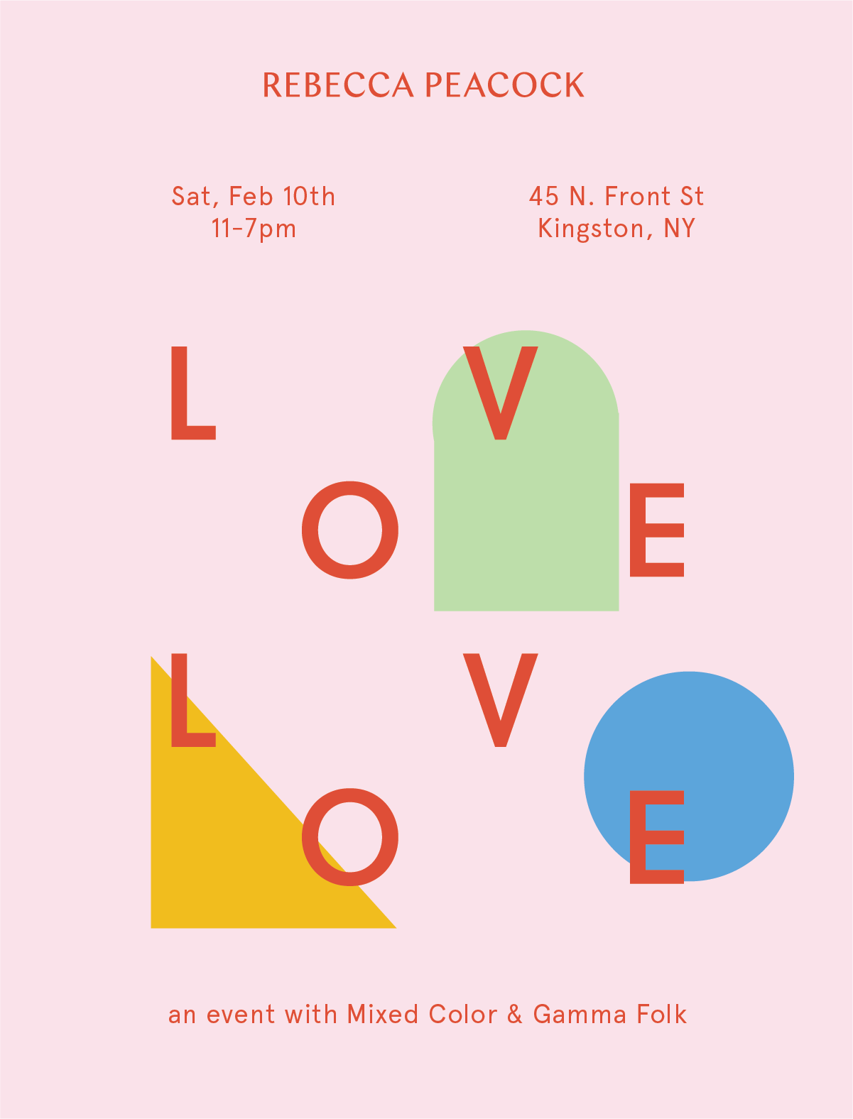 EVENT: LOVE, LOVE!! a pre-Valentine's Day event 