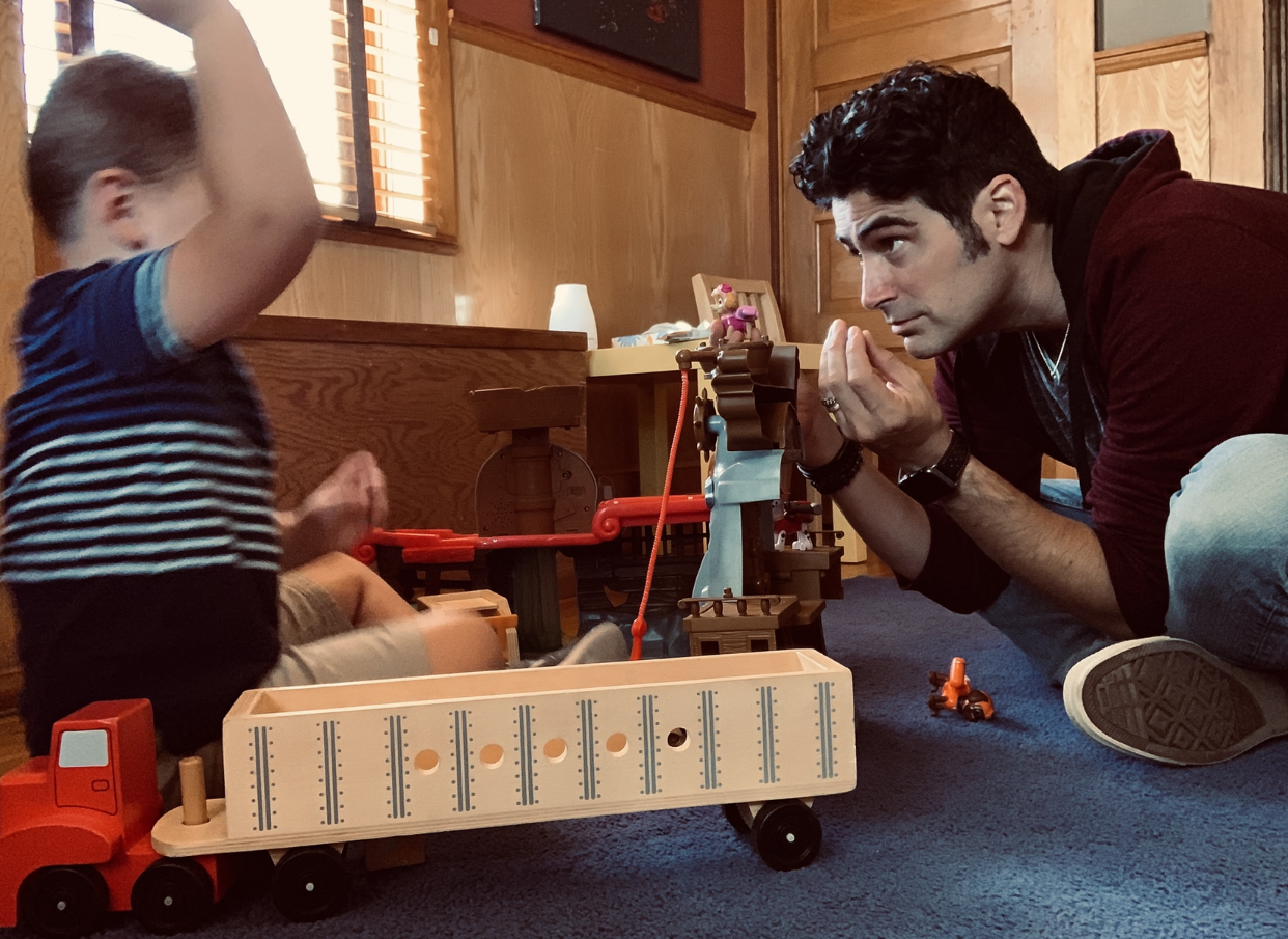 Corey Walker engaged in play-based education
