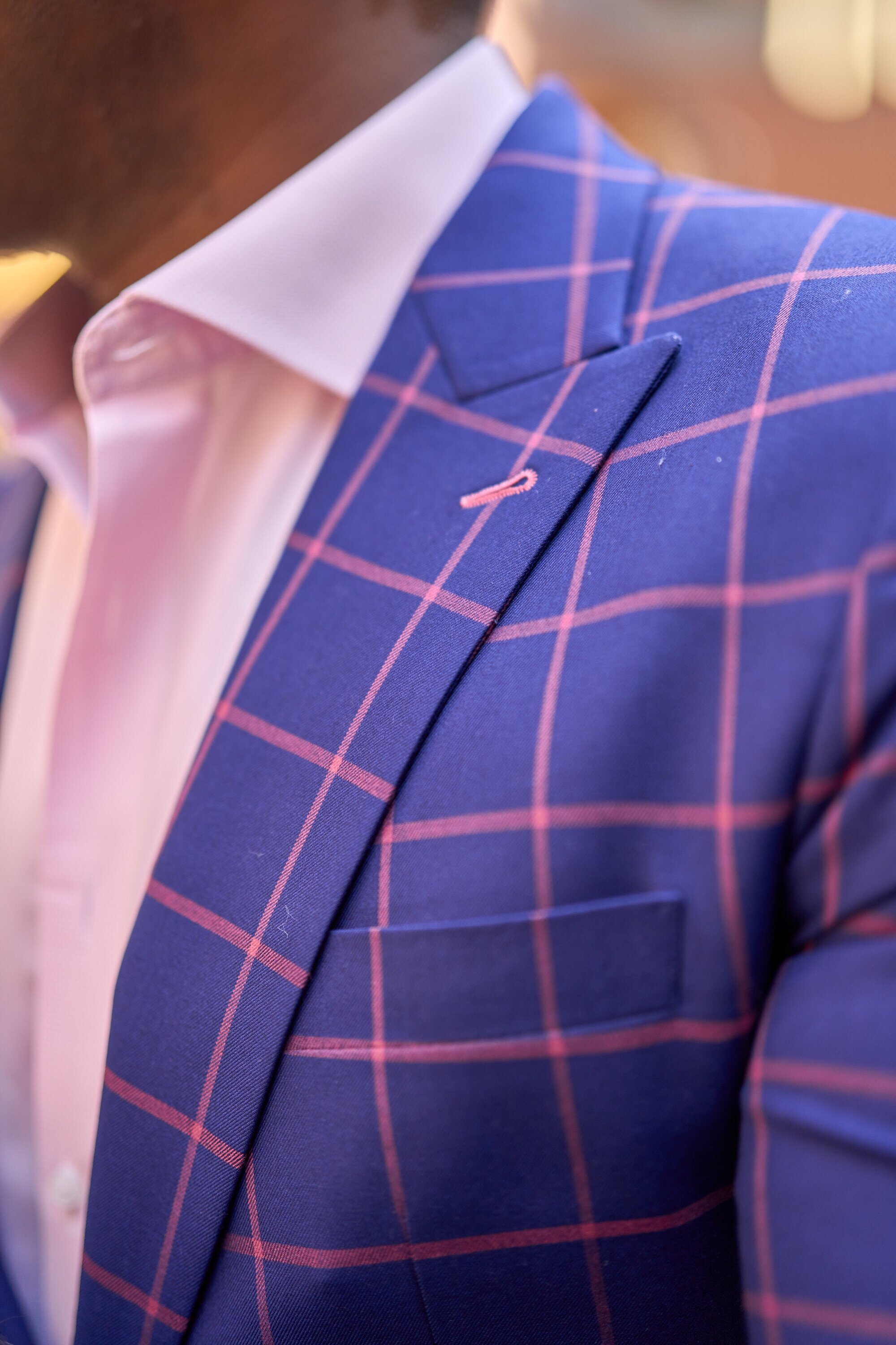 Blue & Red Windowpane Premium Blazer