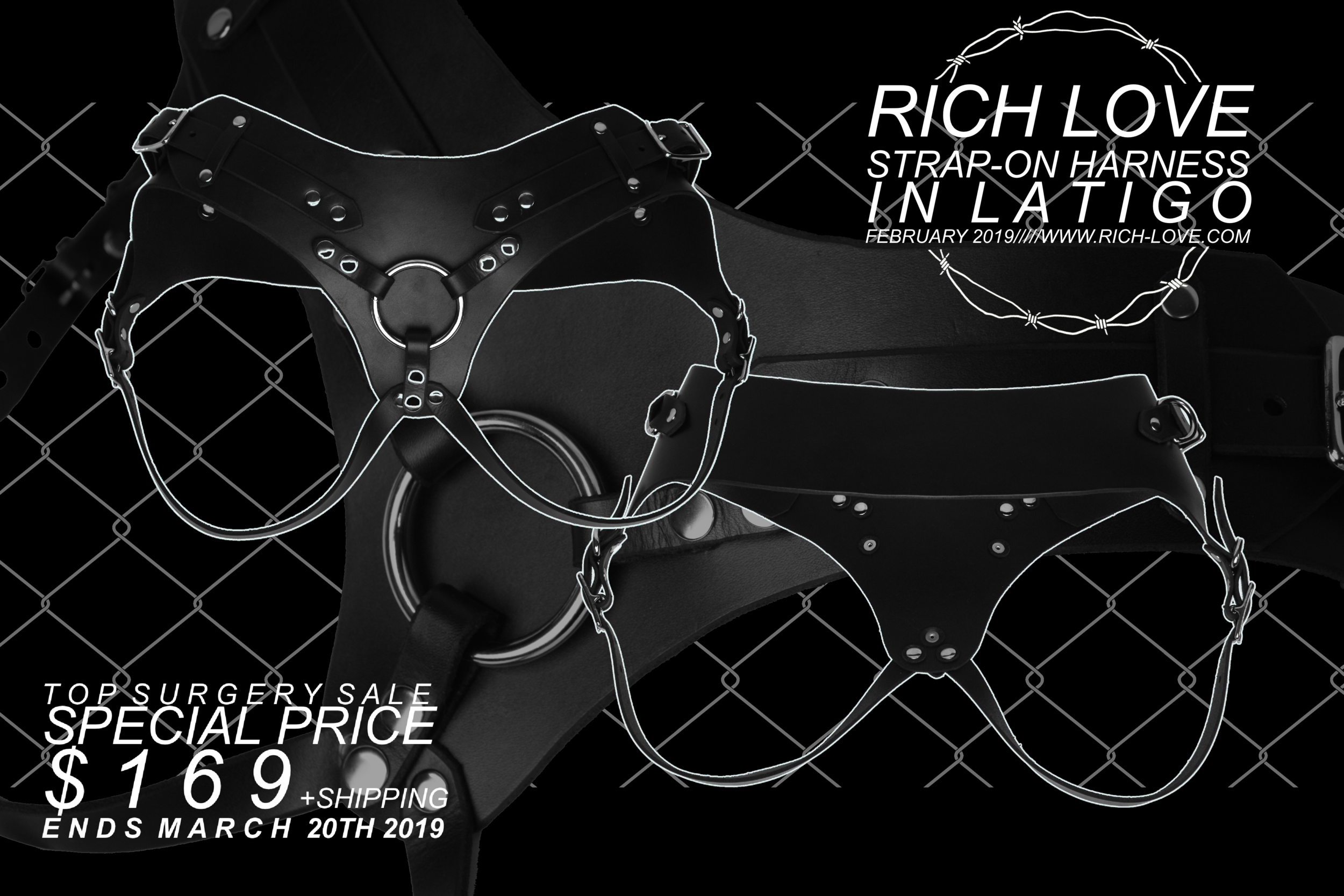 RICH LOVE STRAP ON HARNESS *LATIGO*