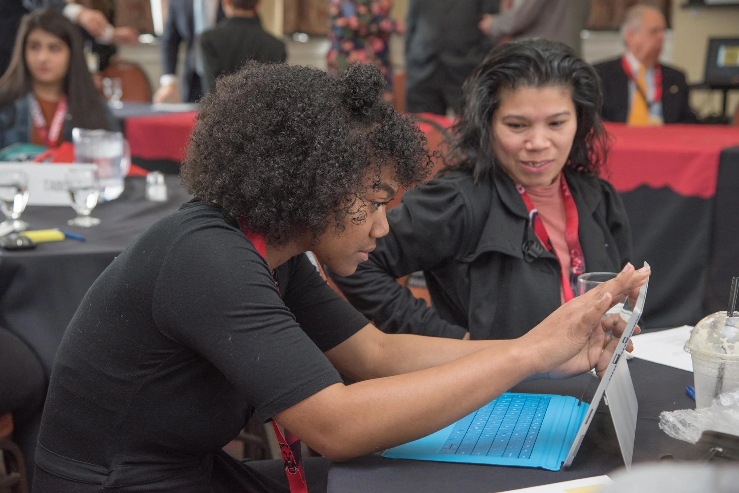 Fellow Teja Chunphakvenn-Pinkney experiments with her new Surface Pro 3