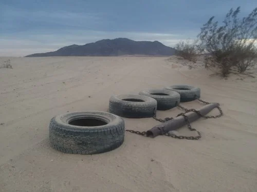 Border Patrol regularly wipes all border roads clean by dragging a tire apparatus behind their vehicle. The goal is to distinguish old footprints from new.