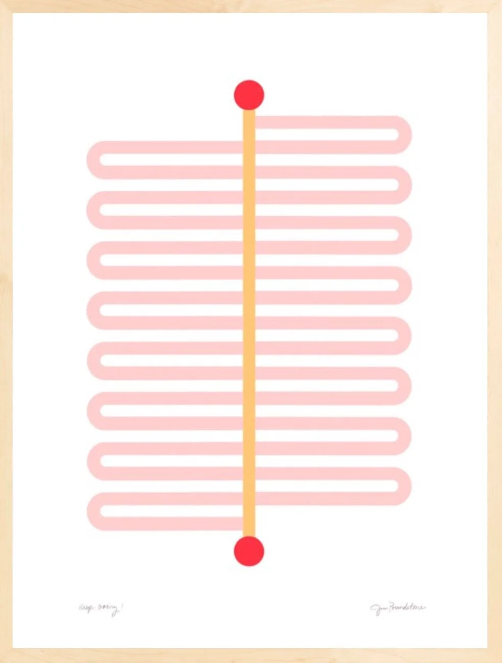Keep-Going-1-Pink-Red-Straw-Natural-Gallery-Frame-Jessica-Poundstone.jpg